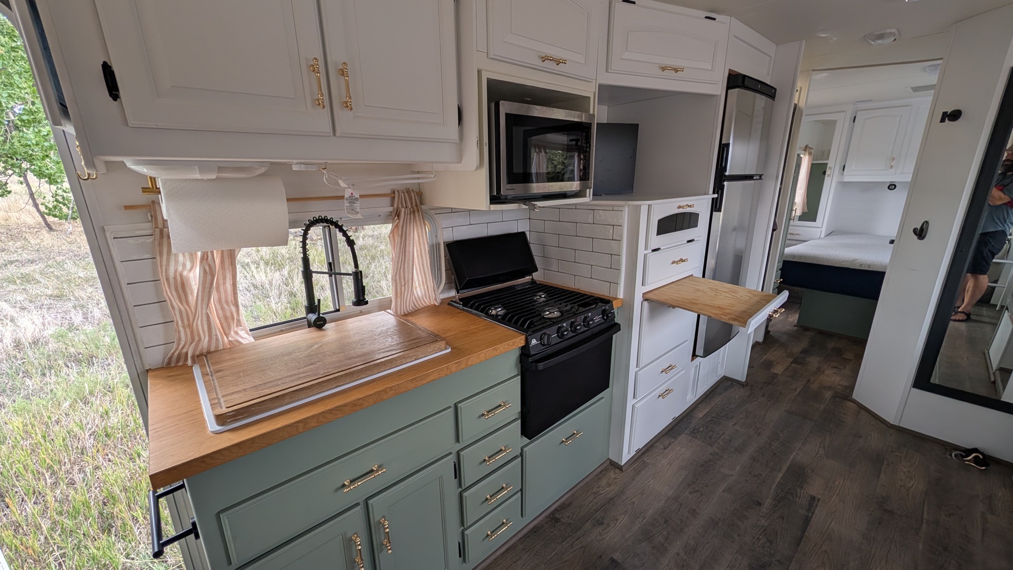 Plenty of counter space for  prepping meals